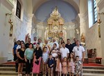 Krštenje 6. djeteta obitelji Burlic iz Pitomače